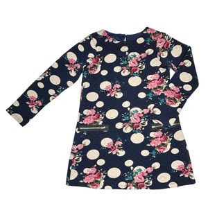 Pippa & Julie Navy and Floral Quilted Dress